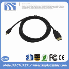 0.3m 1m 1.5m 2m 3m 5m 1ft 3ft 5ft 10ft 15ft MICRO HDMI to HDMI cable with Ethernet Gold Plated for Cell phones for win8 4kx2k